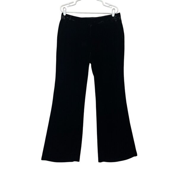 J. Crew Pants - J. Crew Women’s Silk Blend Velvet Wide Leg Pants Size 10 Black City Fit Preppy